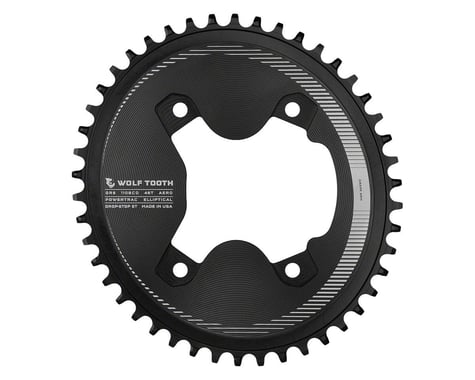 Wolf Tooth Components Elliptical Aero Chainring (Black) (GRX 800 Series) (Drop-Stop ST) (Single) (46T)