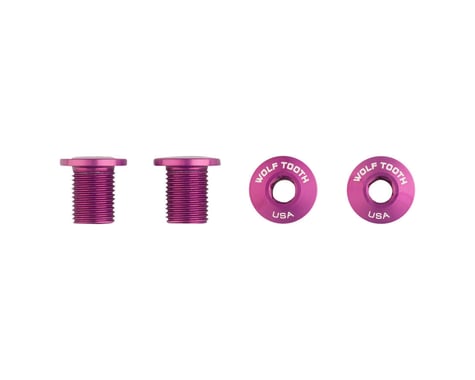 Wolf Tooth Components Set of Chainring Bolts (Purple) (10mm long) (4ct)