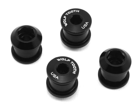 Wolf Tooth Components Dual Hex Fitting Chainring Bolts (Black) (6mm) (4 Pack)