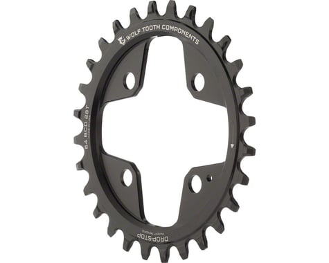 Wolf Tooth Components Drop-Stop Chainring (Black) (64mm BCD)