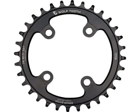 Wolf Tooth Components Chainring (Black) (76mm BCD) (Drop-Stop A) (Single) (32T)