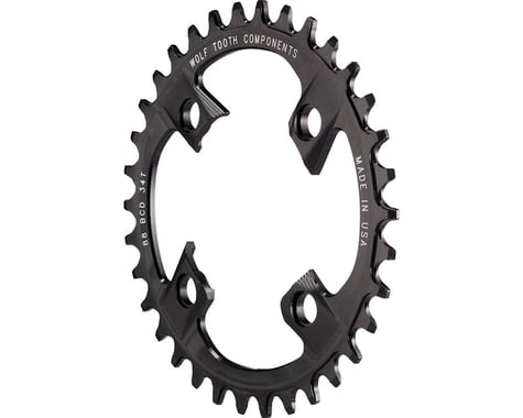 Wolf Tooth Components Drop-Stop Chainring (Black) (88mm BCD) (Drop-Stop A) (Inner) (34T)