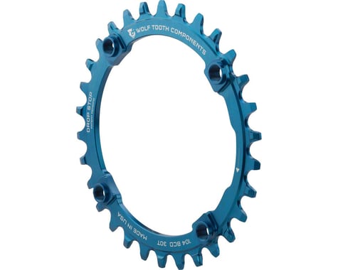 Wolf Tooth Components Drop-Stop Chainring (Blue) (104mm BCD)
