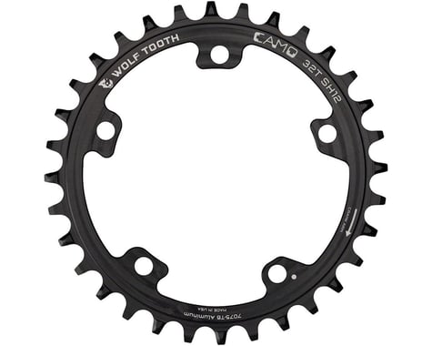 Wolf Tooth Components CAMO Aluminum Round Chainring (Black) (Drop-Stop ST) (Single) (30T)
