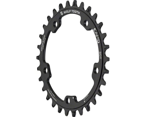 Wolf Tooth Components CAMO Aluminum Round Chainring (Black) (Drop-Stop A) (Single) (30T)