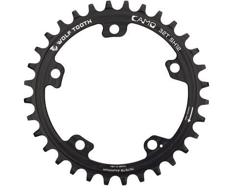 Wolf Tooth Components CAMO Aluminum Round Chainring (Black) (Drop-Stop ST) (Single) (32T)