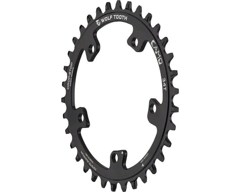Wolf Tooth Components CAMO Aluminum Round Chainring (Black) (Drop-Stop A) (Single) (34T)