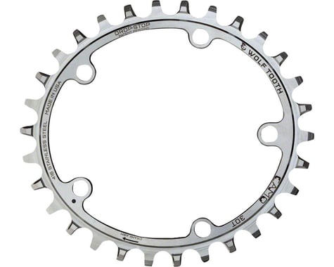 Wolf Tooth Components CAMO Stainless Elliptical Chainring (Silver) (Drop-Stop A) (Single) (30T)
