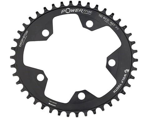 Wolf Tooth Components Gravel/CX/Road Elliptical Chainring (Black) (110mm BCD) (Drop-Stop B) (Single) (38T)