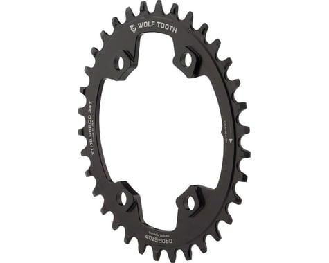 Wolf Tooth Components PowerTrac Elliptical Chainring (Black) (Drop-Stop A) (Single) (34T)