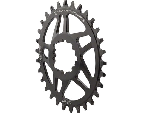 Wolf Tooth Components SRAM Direct Mount Elliptical Chainring (Black) (Drop-Stop A) (Single) (6mm Offset) (30T)