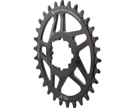 Wolf Tooth Components SRAM Direct Mount Elliptical Chainring (Black) (Drop-Stop A) (Single) (6mm Offset) (34T)