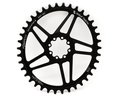 Wolf Tooth Components SRAM 8-Bolt Direct Mount Elliptical Chainring (Black) (Drop-Stop B) (Single) (6mm Offset) (38T)