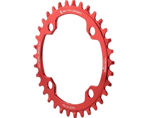Wolf Tooth Components Drop-Stop Chainring (Red) (104mm BCD)
