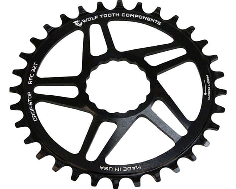 Wolf Tooth Components Drop-Stop Race Face Cinch Chainring (Black) (Boost)