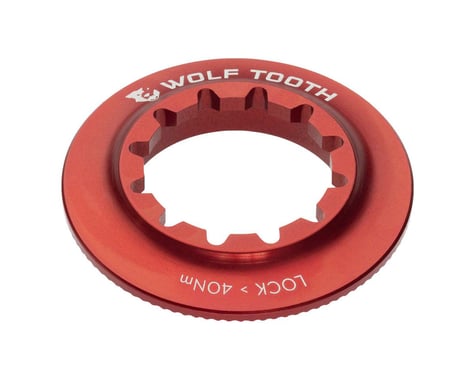 Wolf Tooth Components Centerlock Rotor Lockring (Red) (Internal Spline)