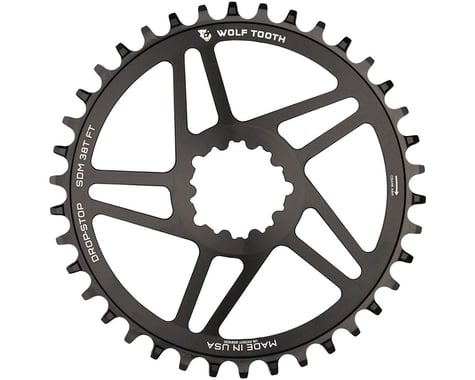 Wolf Tooth Components SRAM Direct Mount Chainrings (Black) (Drop-Stop B) (Single) (6mm Offset) (38T)