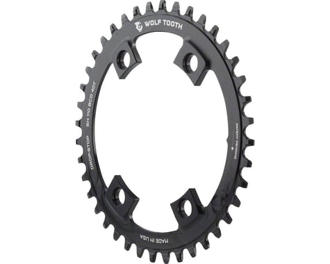 Wolf Tooth Components Shimano 4-Bolt Chainring (Black) (Drop-Stop B) (Single) (42T)