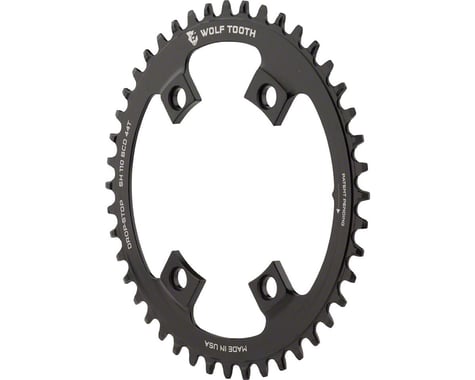 Wolf Tooth Components Shimano 4-Bolt Chainring (Black) (Drop-Stop B) (Single) (44T)