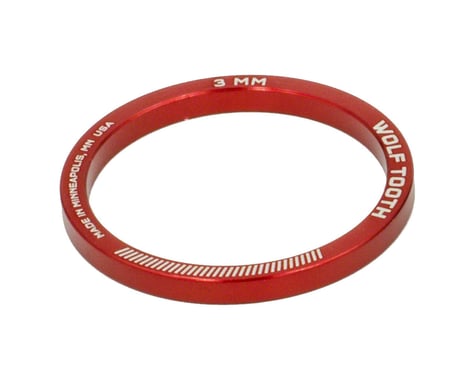 Wolf Tooth Components 1-1/8" Headset Spacer (Red) (5) (3mm)