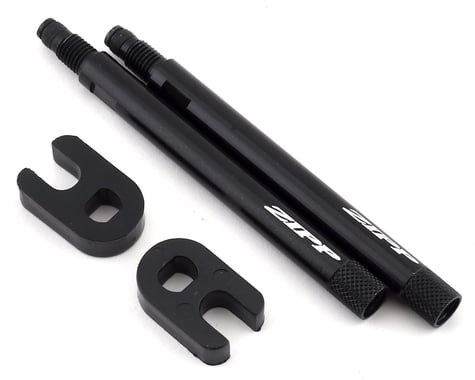 Zipp Tangente Aluminum Knurled Valve Extender Kit (Black) (Pair) (65mm)