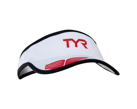Tyr Competitor Running Visor (White/Red) (One Size)