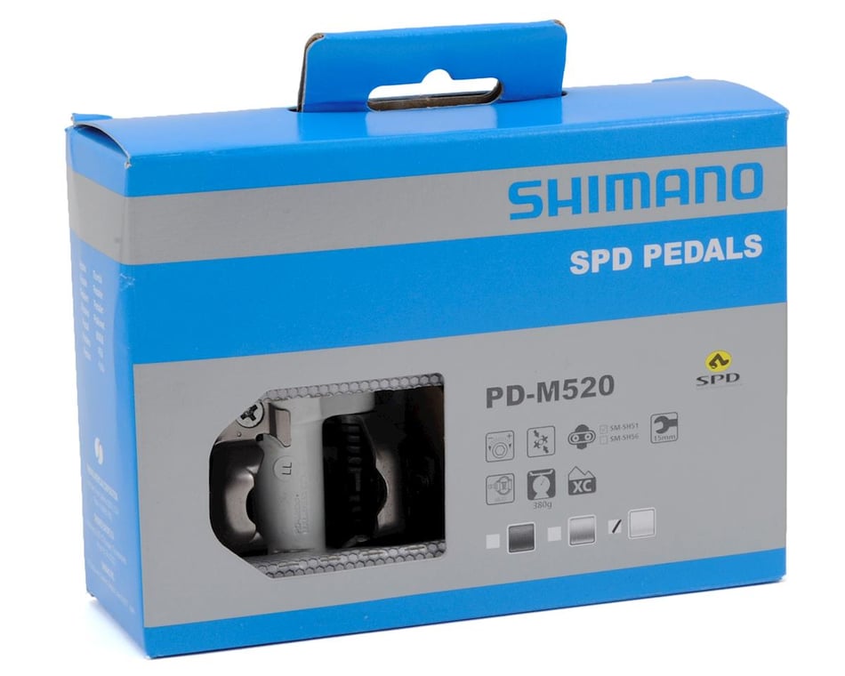 leeftijd haakje cliënt Shimano PD-M520 SPD Mountain Pedals w/ Cleats (White) - Nashbar